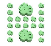 PACKOVE Leaf Beads with Smooth 20pcs Green for Jewelry Making and Multi-use Features, for Keychain Beads and Embroidery Crafts