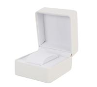 PACKOVE Leather Watch Display Case White Single with Wear-Resistant Material and Display Slot for Men'S Accessories