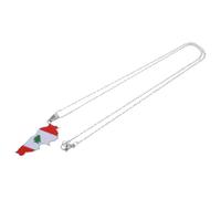 PACKOVE Lebanon Flag Pendant Necklace for Women and Men Unique and Map Jewelry Durable and Comfortable Design for
