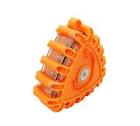 PACKOVE LED Triangle Traffic Warning Light with Rotating Beacon, Orange Plastic Construction, Mountaineering Buckle for Stable Installation, for Lane Warning and Road Safety Applications