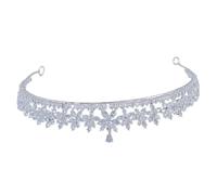 PACKOVE Luxury Cubic Zirconia Crown Headband for Bride Wedding and Birthday Elegant Baroque Bridal Tiara for Prom Pageant Party Women and Accessories