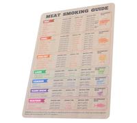 PACKOVE Magnetic Meat Temperature Guide Bbq Smoker Chart for Fridge Kitchen Use, and Visible Cooking Time and Temperature Chart Made of Soft Magnet Pvc, Convenient and Practical Accessory