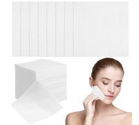 PACKOVE Makeup Remover Pads Single Use Non-woven Fabric 400pcs for Face Makeup Removal and Skin Cleansing White Soft Pads with Good Abrasion Resistance for Daily Beauty Care
