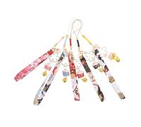 PACKOVE Maneki Neko Keychain Cat Phone Charms with Bell Japanese Feng Shui Ornament for Luck Kawaii Mobile Pendant Accessories for Keys USB Drives More