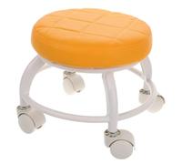 PACKOVE Manicure Stool Rolling Low Stool Wheels Swivel Beauty Salon Home Spa Chair Comfortable Seat Pedicure