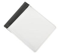 PACKOVE Men's White Pu Leather Wallet with Supple Material and Separate Design, Simple Classic Style for Business Trip or Home Use, DIY Heat Transfer Card Holder and Travel Wallet