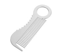 PACKOVE Metal Beard and Mustache Comb for Men, Silver Mini Pocket Comb with Ring Design, Smooth Combing and Anti Static Features, for Travel and Facial Hair Grooming
