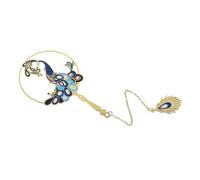 PACKOVE Metal Bookmark Pendant Chinese Style Bookmark Circular Fan Shape Lightweight Fine Workmanship Classic Reading Accessory for Students and Readers