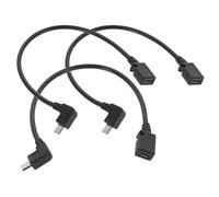 PACKOVE Micro USB Cable Short Angled USB Cable L-shaped 3pcs 90 Degree Fast Charging Adapter with Oxygen Free Copper for Reliable Data Transfer and Charging for Cell Phones and Tablets
