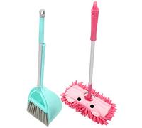 PACKOVE Mini Broom and Mop Set for Boy Girl Cleaning Toys Combination with Dustpan for Indoor and Outdoor Role Play Engaging Housekeeping Tools for Boys and Girls Green Pink