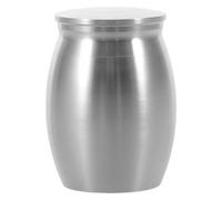 PACKOVE Mini Engravable Aluminum Alloy Urn for Human Pet Ashes, Silver 40x30mm Small Keepsake Urn Suitable for Memorial and Celebration of Life