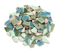 PACKOVE Mosaic Tiles Ceramic Irregular Shape for DIY Art Projects Home Garden Decoration Sturdy Convenient to Use 7Oz