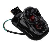 PACKOVE Motorcycle Skull Headlight and Tail Light Assembly, Black Skull Turn Signal Indicator Lamp for Motorbikes, 17.7cm X 10cm X 9.5cm Rear Brake Light Accessory for Highway Use