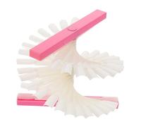 PACKOVE Nail Art Display Sticks 48-color Polish Sample Cards Pink Practice False Nail Tips for Salon Gel Polish Color Testing and Manicure Training