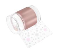 PACKOVE Nail Art Stamping Kit Rose Gold Silicone Stamper Double and Butterfly Pattern Plate for Precise Manicure Easy Transfer Templates for Stunning Nail Designs
