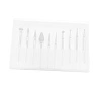 PACKOVE Nail Drill Bits Set Stainless Steel Nail Files Armor Polish Remover Cones Grinding Polishing Tool