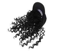 PACKOVE Natural Curly Hair Baseball Cap with Attached Synthetic Afro Curls for Women Breathable Integrated Wig Hat for Daily Wear Outdoor Activities Quick Styling Cultural Heritage