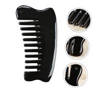 PACKOVE Natural Ox Horn Hair Comb Portable Scalp Massage Tool for Women and Men Multi-functional Pocket Massage Comb Suitable for Head and Back Relaxation