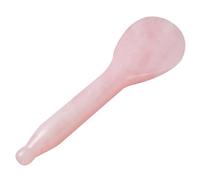 PACKOVE Natural Pink Crystal Jade Facial Massage Scraping Board with Handle for Spa Therapy, Acupuncture Relaxation, and Skin Care Treatment