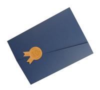 PACKOVE Navy Paper Certificate Cover Folder for Graduation Diplomas and Citizenship Certificates, Delicate Detailed Workmanship with Convenient Storage, for Office and Decoration
