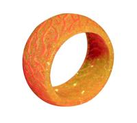 PACKOVE Night Lights Ring Woman Ring Beautiful Decorative Resin Lightweight Orange for Party and Daily Life