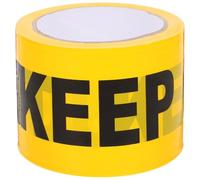 PACKOVE Non-adhesive Yellow Keep out Warning Tape 7.5cm X 100m for Safety and Crime Scene Barricade, High Visibility Caution Tape for Industrial and Security Use