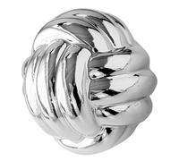 PACKOVE Nordic Style Ceramic Thread Knot Decor Sculpture in Silver, Stylish and Delicate Desk Ornament for Home and Office Decoration, Enhancing Ambiance with Modern Twisted Line Design