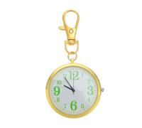 PACKOVE Nurse Pocket Watch Hanging Alloy Portable Fob Watch Clip for Students and Elderly Round Gold Metal Suitable for Exams and Medical Staff