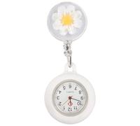 PACKOVE Nursing Watch Clip on Fob Watch for Nurses and Doctors with Retractable Clip Quartz Movement Glass Dial Craftsmanship for Medical Coat Working