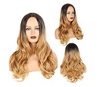 PACKOVE Ombre Wig for Woman Stylish Mid-point Long Curly Hairpiece Net Wig Cover Fashion for Parties