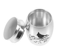 PACKOVE Parrot Sl esign with Stainless Steel Cremation Urn Mini-sized Capacity and Sealing Abilities, Pet Bird Memorial Urn a Permanent Resting Place for Home