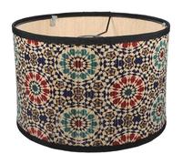 PACKOVE Pendant Light Shade Light Cover Bamboo Geometric Pattern Modern Abstract Retro Convenient Comfortable Experience E27 Socket Lampshades for Ceiling Lamp Bedroom Lighting Accessory