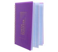 PACKOVE Personal Checkbook Register for Work and Home Use with Smooth Writing, Minimalistic Purple Cover, Layout, and Portable Design Account Tracking Book with Pp, Paper, and Metal