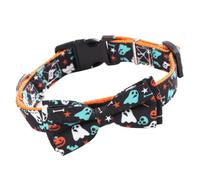 PACKOVE Pet Collar Comfortable Black Cloth Material for Cats and Dogs Halloween with Bow-knot Decor Fashionable Design for Halloween Party Pet Supplies