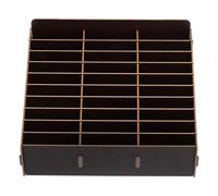 PACKOVE Phone Organizer Wooden with Multi-grid Box Compartments 30 Storage Easy Assembly Multipurpose Desktop for Cell Phones, Remote Controls and Cards Office and School