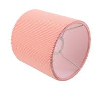 PACKOVE Pink Cloth Lampshade Replacement for Table Lamp with Drum Shape, Pleated Fabric Cover for Rooms and Dorm Room, Creating A Cozy Atmosphere with Modern and Vintage Style