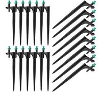 PACKOVE Plant Spray Nozzle with Removable Sprinkler Head Black Plastic 20Pcs Dripper Watering Nozzle for Garden Management and Plant Growing