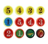PACKOVE Plastic Basketball for Basketball Coaching 12pcs with Secure Fit and Precise Alignment, Replacement Training Sports Ball Board Accessories Random Color for Coaching Board