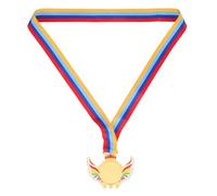 PACKOVE Plastic Medal Award Medals with Neck Ribbon Elegant Design Fine Craftsmanship for Young Athletes Community Activities and Classroom Prizes 3.42x2.83x0.08in