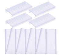 PACKOVE Plastic Wire Shelf Label Holders Practical Label Clips 30pcs with Detachable Design for Organizing Items and Storage Solutions, Minimalist Style Plastic for Baskets and Fridges