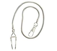 PACKOVE Pocket Watch Chain Vintage Watch Chain Men's Watch Men's Chains Anti-Lost Keyring Watch Chain Flip Watch Pocket Watch Vest Albert Chain Decorative Chain Replacement, silver, 36.5X0.8CM