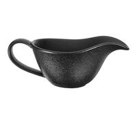 PACKOVE Porcelain Gravy Boat Ceramic Gravy Pitcher Gravy Container Sauce Boat Porcelain Boat Kitchen Supply for Milk Cream (Black)