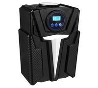 PACKOVE Portable Air Compressor for Car Tires 12v Powerful Tire Inflator with Digital Display and Built-in Lamp, Includes Storage for Charging Cable and Inflation Tube, for Emergency Car