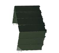 PACKOVE Portable Bbq Anti-wind Tool Camping Stove Windscreen Green Iron Foldable Windshield with Smooth Surface and Burr-free Design for Outdoor Cooking