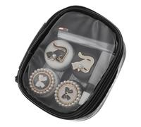 PACKOVE Portable Contacts Lens Storage Box for Travel and Desk Drawer Use, Made of Sturdy Pp and Alloy Materials, Compact and Cute Design for Safe Contact Lens Care