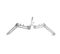 PACKOVE Portable Folding Stainless Steel Gas Canister Stand Holder, Propane Tank Support Tripod Bracket for Outdoor Camping, Hiking Stove Cartridge Stabilizer in Silver