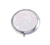 PACKOVE Portable Pocket Mirror Metal Compact Makeup Mirror Double-sided High Definition with Delicate Design and Chic Gloss, for Professional Makeup Artists and Women on The Go