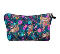 PACKOVE Portable Toiletry Bag for Travel with Polyester Material and Proper Storage Space, Easy to Access and Organize, Trendy Decorative Makeup Bag for Women, for Everyday Use