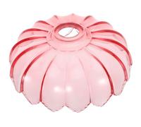 PACKOVE Pumpkin Glass Lampshade Replacement Shade for Pendant Light or Wall Sconce, Frosted Pink Glass with Scandinavian Style, 1.65" Upper Opening X 9.83" Diameter X 4.13" Height,