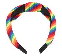 PACKOVE Rainbow Pattern Fabric Knotted Headband Fashion Stylish Fabric Soft Comfortable Secure Hold Women Hair Accessories Pride Month Party